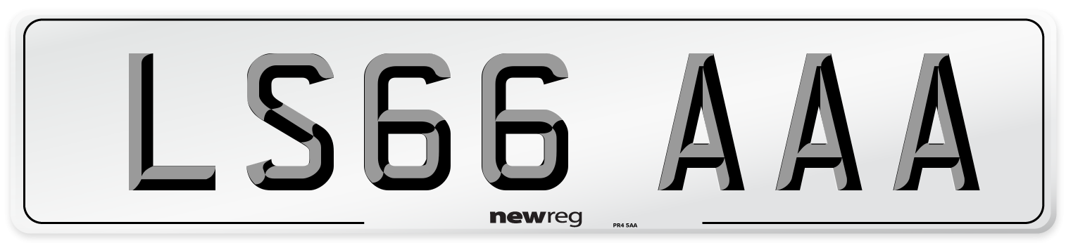 LS66 AAA Number Plate from New Reg